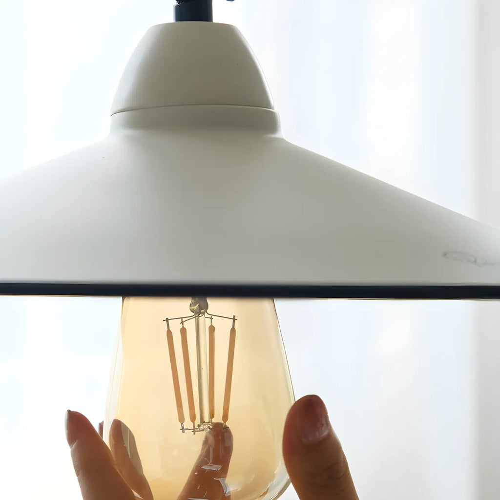 Contemporary Iron Arc Table Lamp in White for Living Room