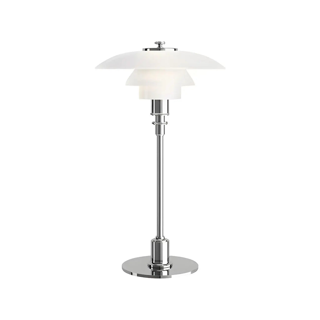 Modern White Glass Cone Table Lamp for Residential