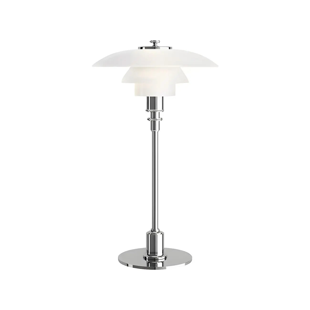 Modern White Glass Cone Table Lamp for Residential