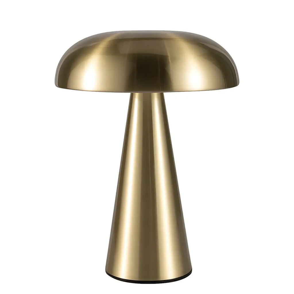 Contemporary Brass Table Lamp Rechargeable Power for Home