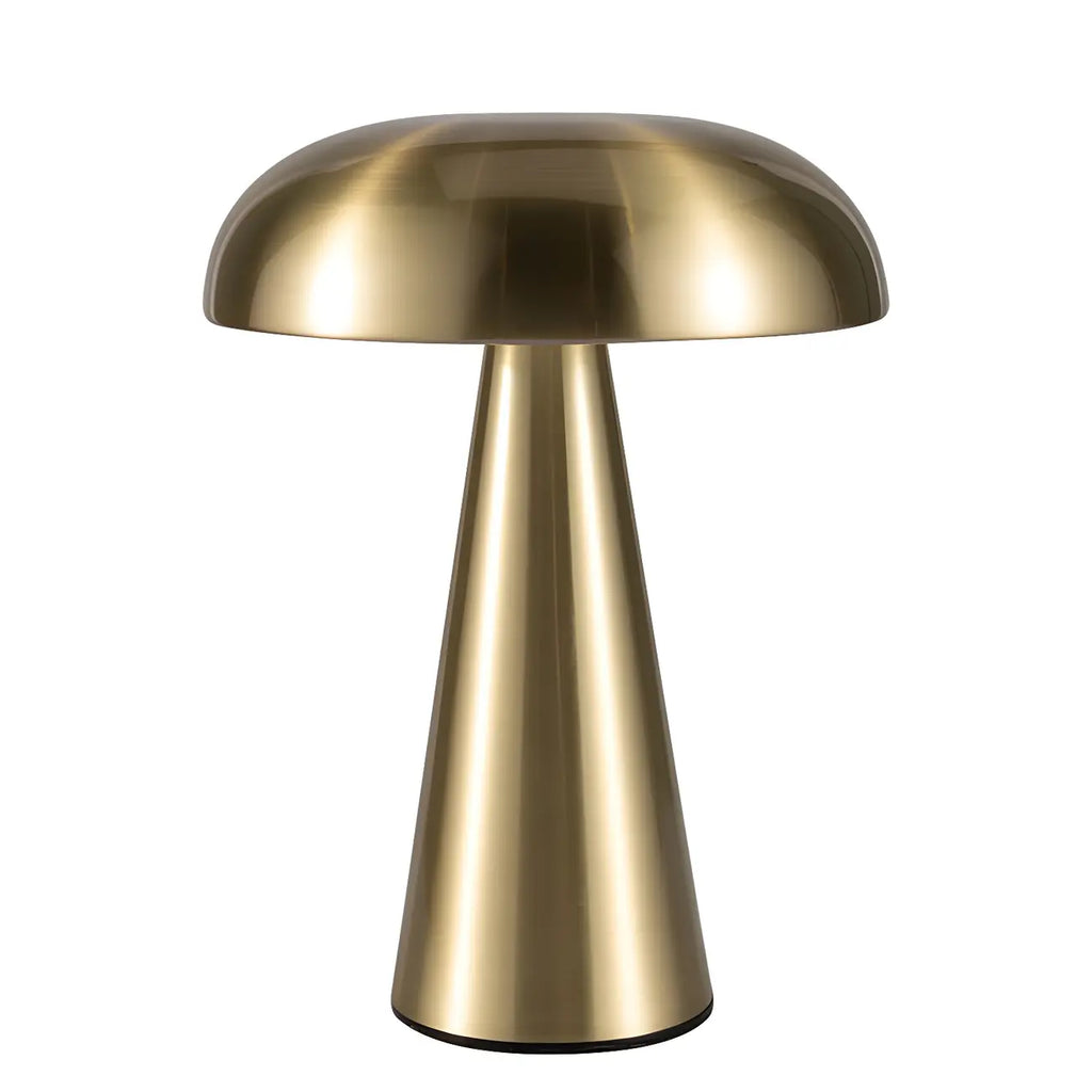 Contemporary Brass Table Lamp Rechargeable Power for Home