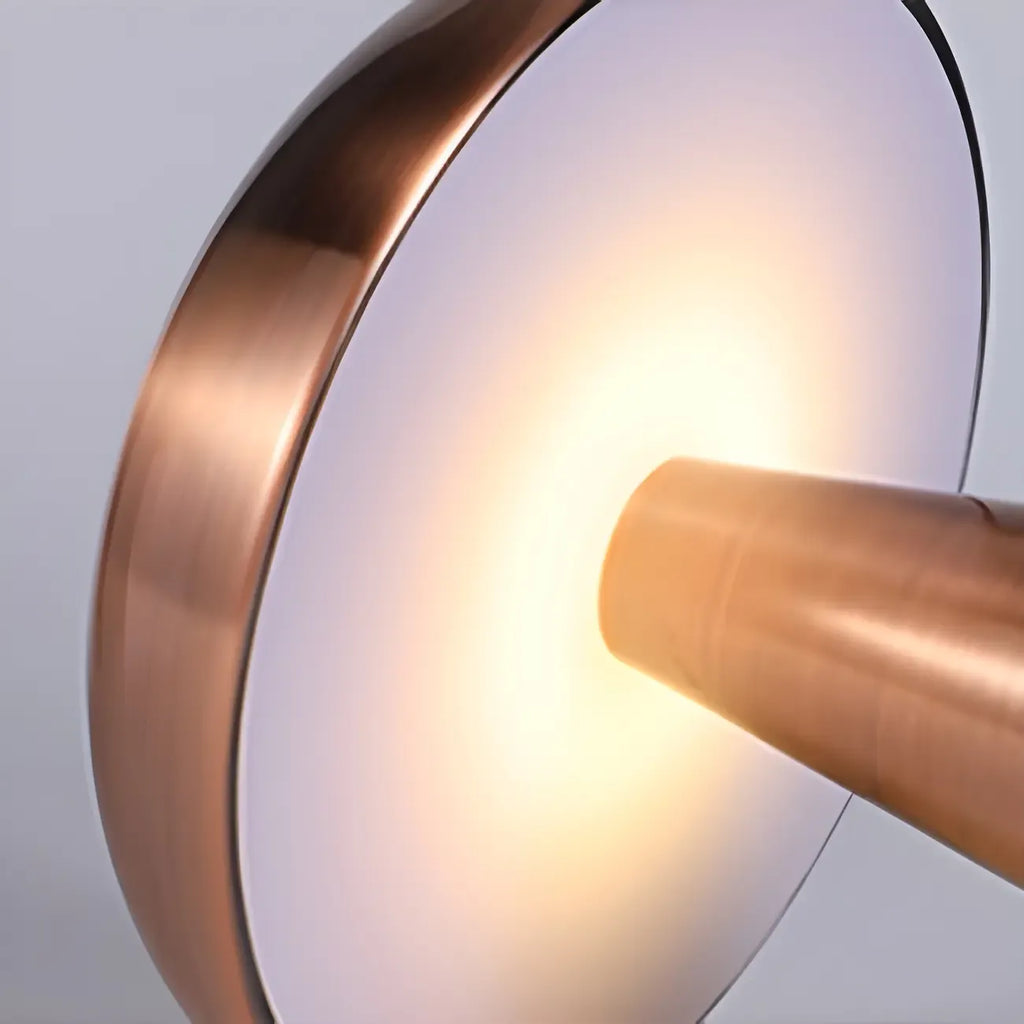 Contemporary Brass Table Lamp Rechargeable Power for Home