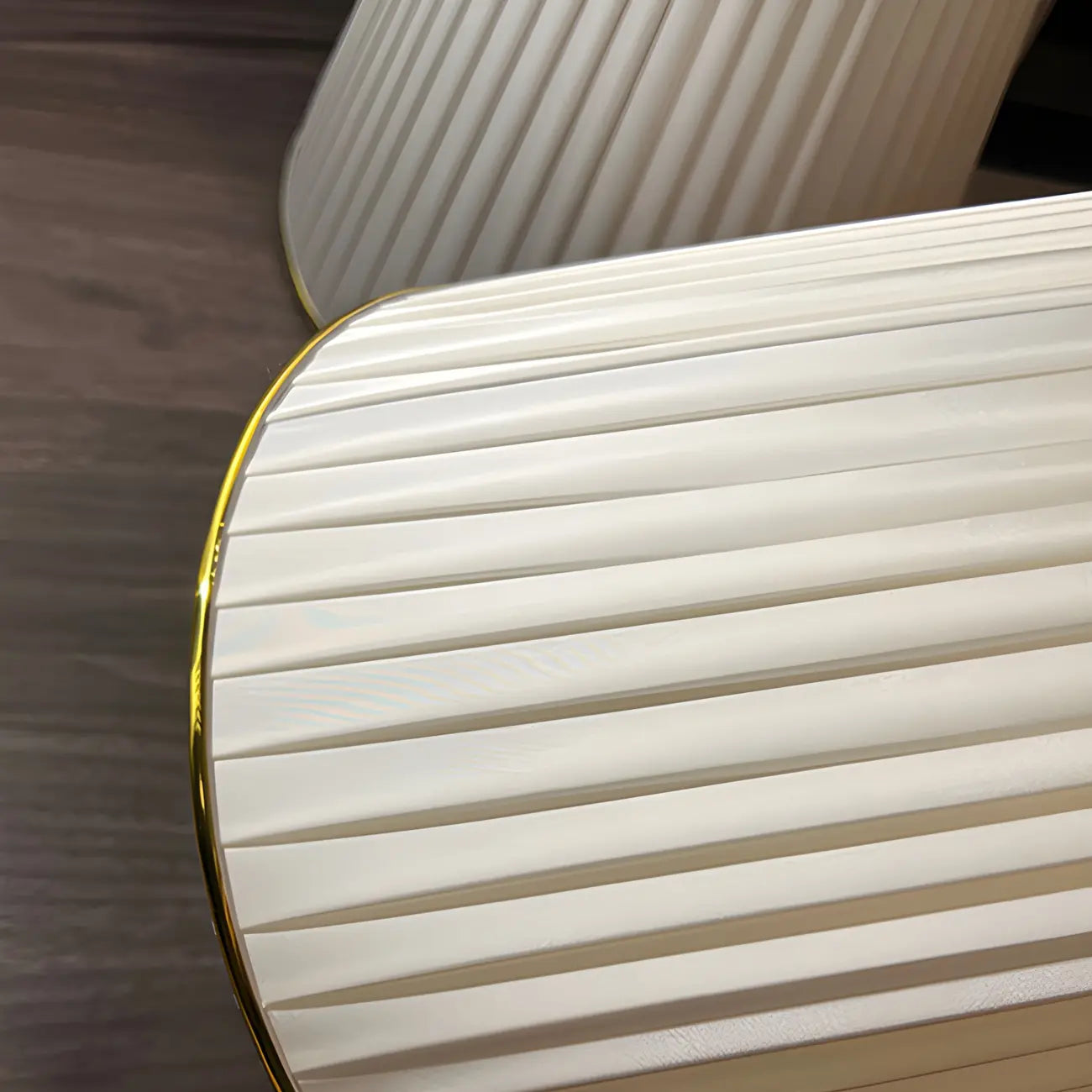 Elegant Pleated Shade Crystal Table Lamp for Living Room