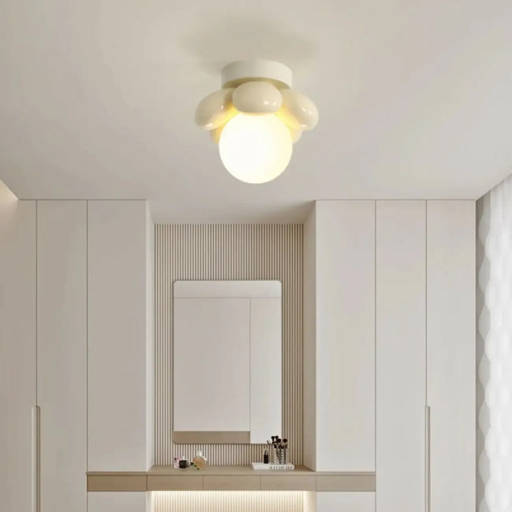 5 to 9 Inch Bi-pin Globe Semi Flush Ceiling Light for Home