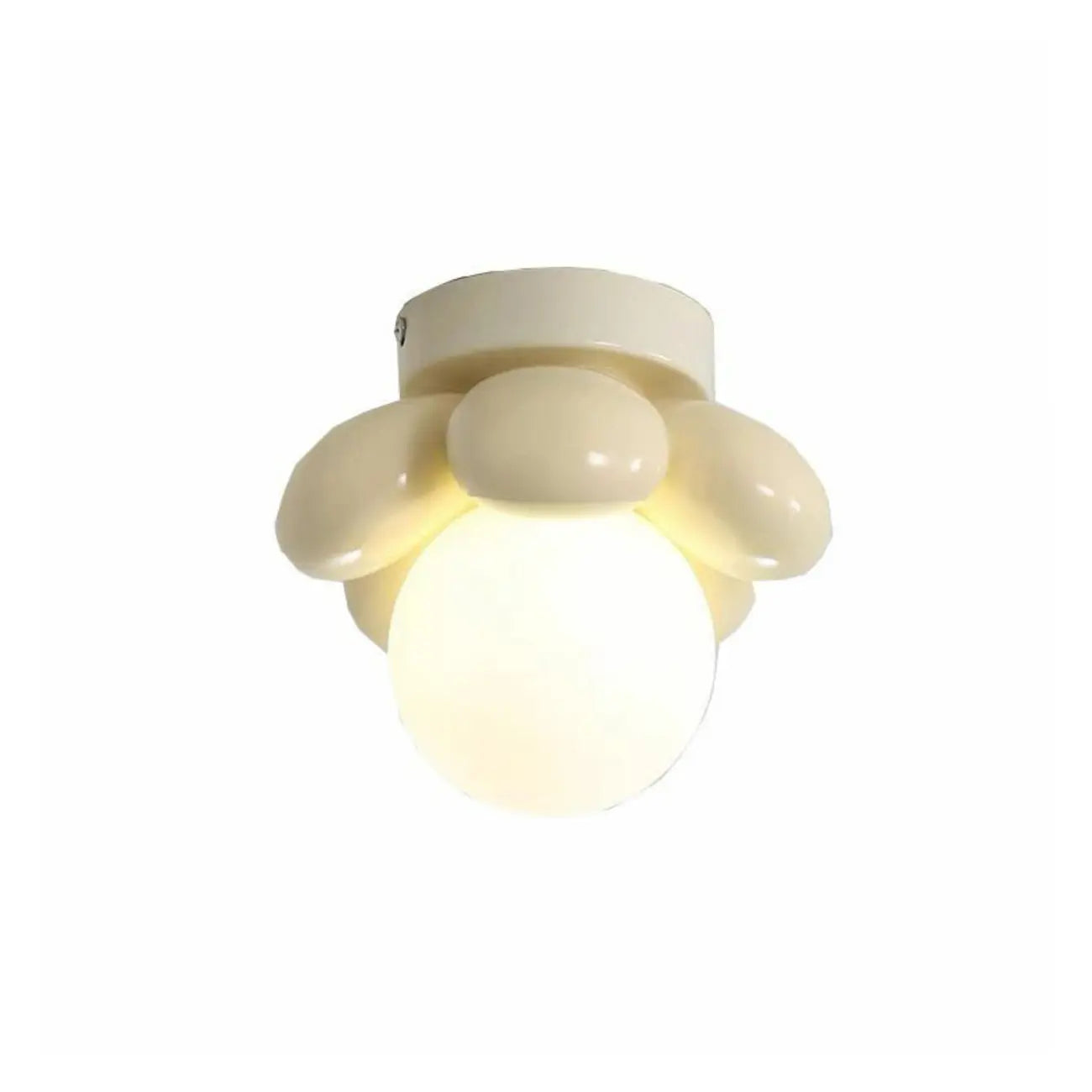 5 to 9 Inch Bi-pin Globe Semi Flush Ceiling Light for Home