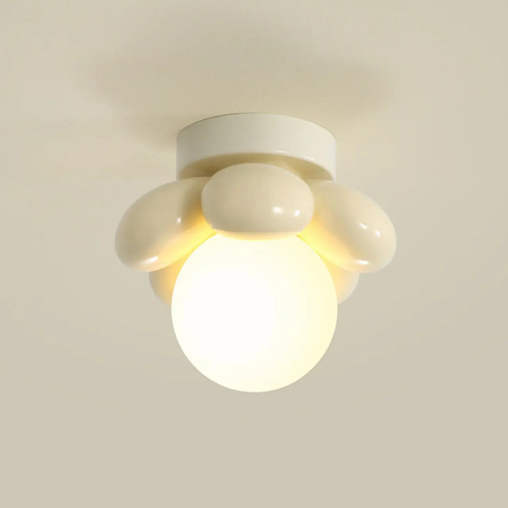 5 to 9 Inch Bi-pin Globe Semi Flush Ceiling Light for Home