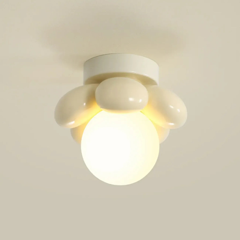 5 to 9 Inch Bi-pin Globe Semi Flush Ceiling Light for Home