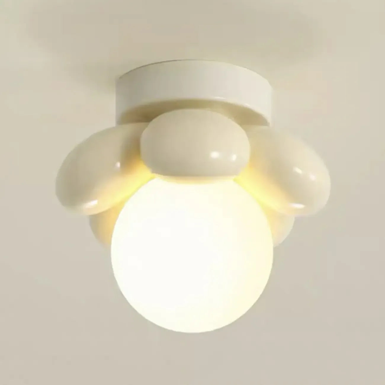 5 to 9 Inch Bi-pin Globe Semi Flush Ceiling Light for Home