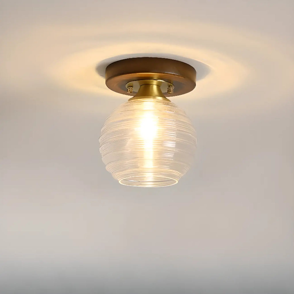 5 to 9 Inch Indoor Semi Flush Ceiling Light with Glass Shade