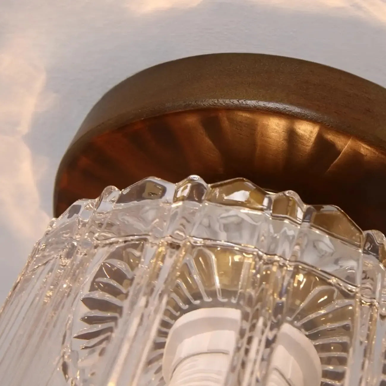 5 to 9 Inch Indoor Semi Flush Ceiling Light with Glass Shade