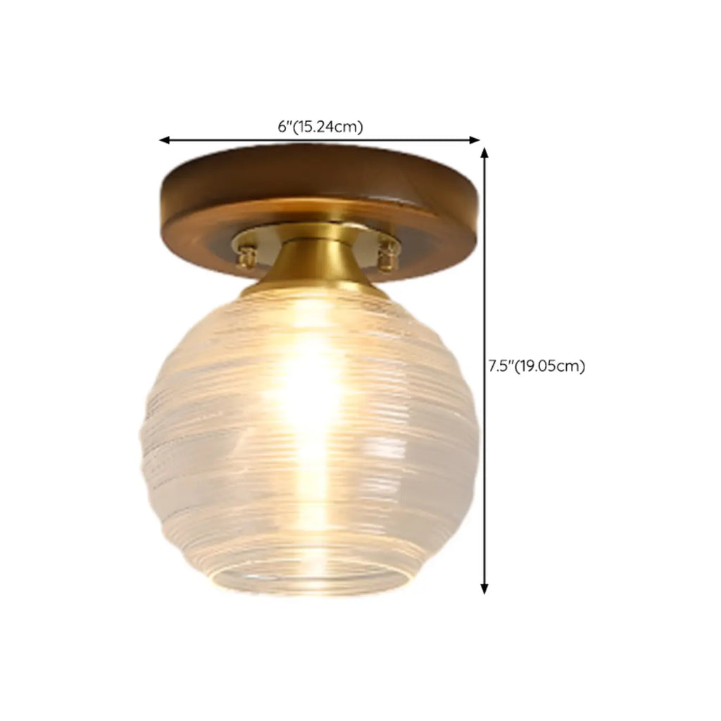 5 to 9 Inch Indoor Semi Flush Ceiling Light with Glass Shade