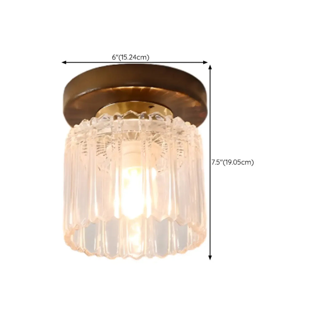 5 to 9 Inch Indoor Semi Flush Ceiling Light with Glass Shade