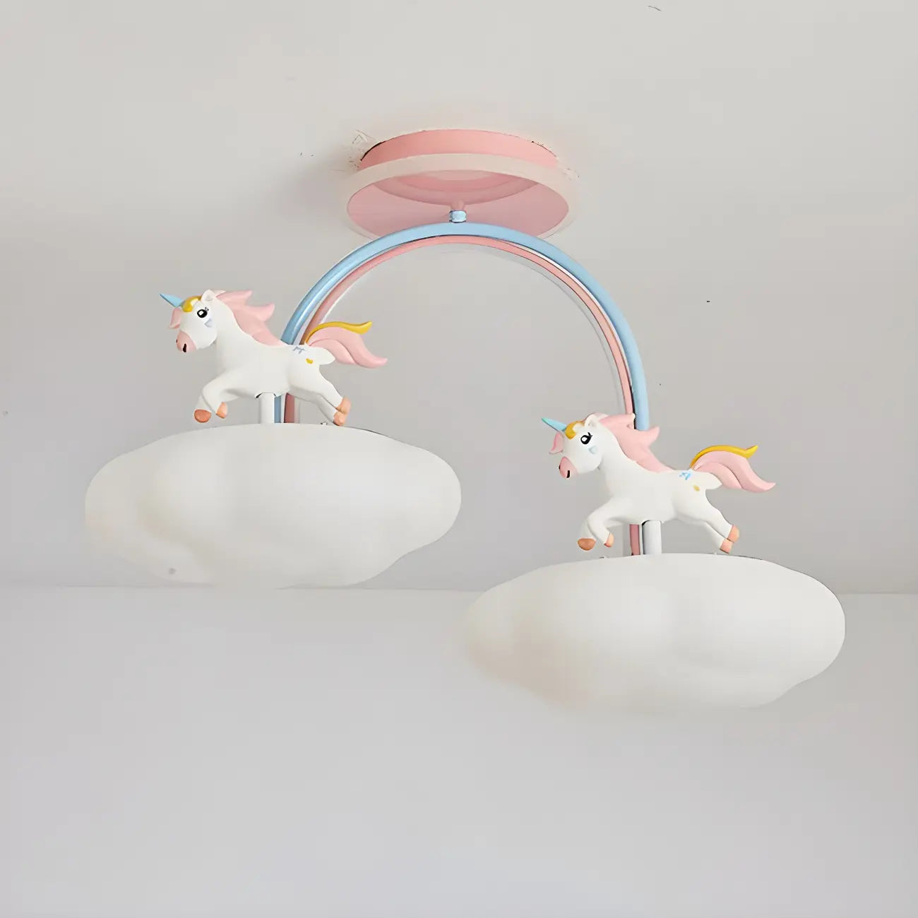 Kids Dimmable Semi-Flush Mount Ceiling Light for Bedroom