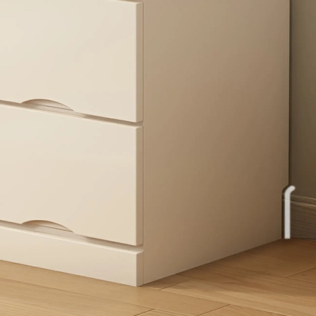 Classic White Wooden Dresser with Silent Drawers for Bedroom