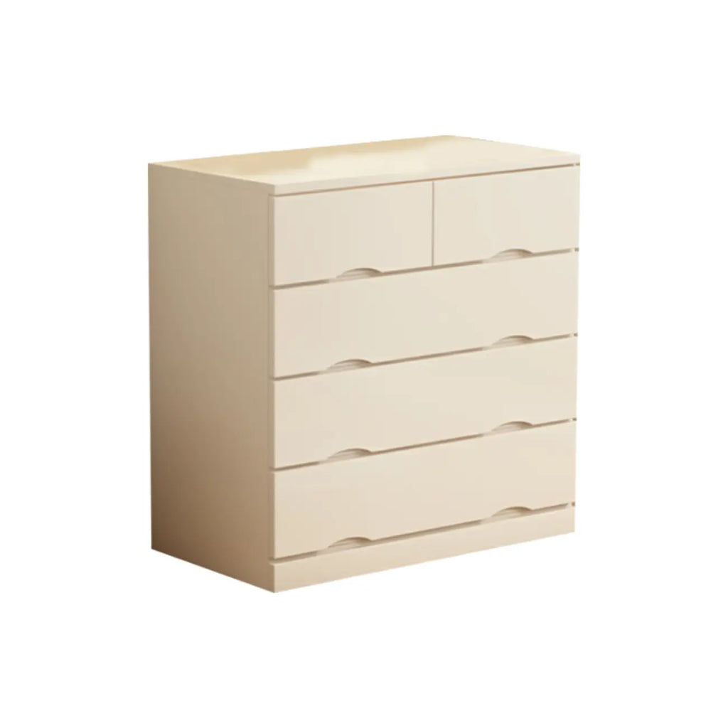 Classic White Wooden Dresser with Silent Drawers for Bedroom