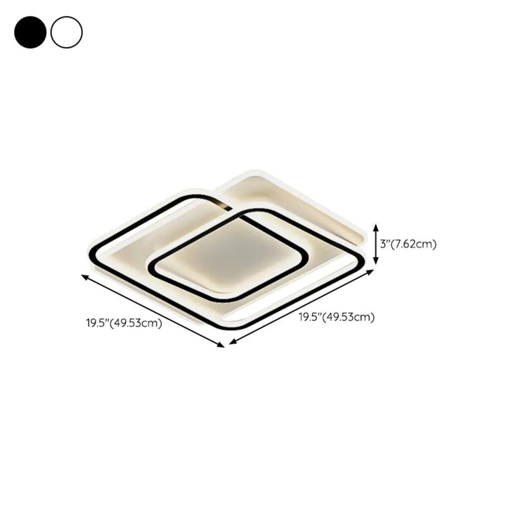 Modern LED Flush Ceiling Light with Third Gear Dimming