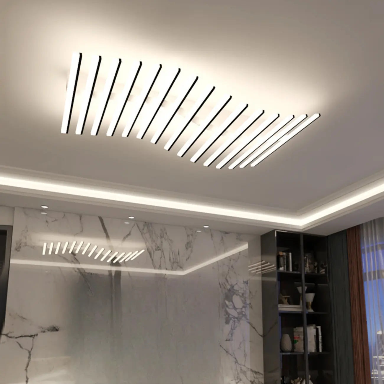 Linear LED Semi Flush Ceiling Light for Residential Use