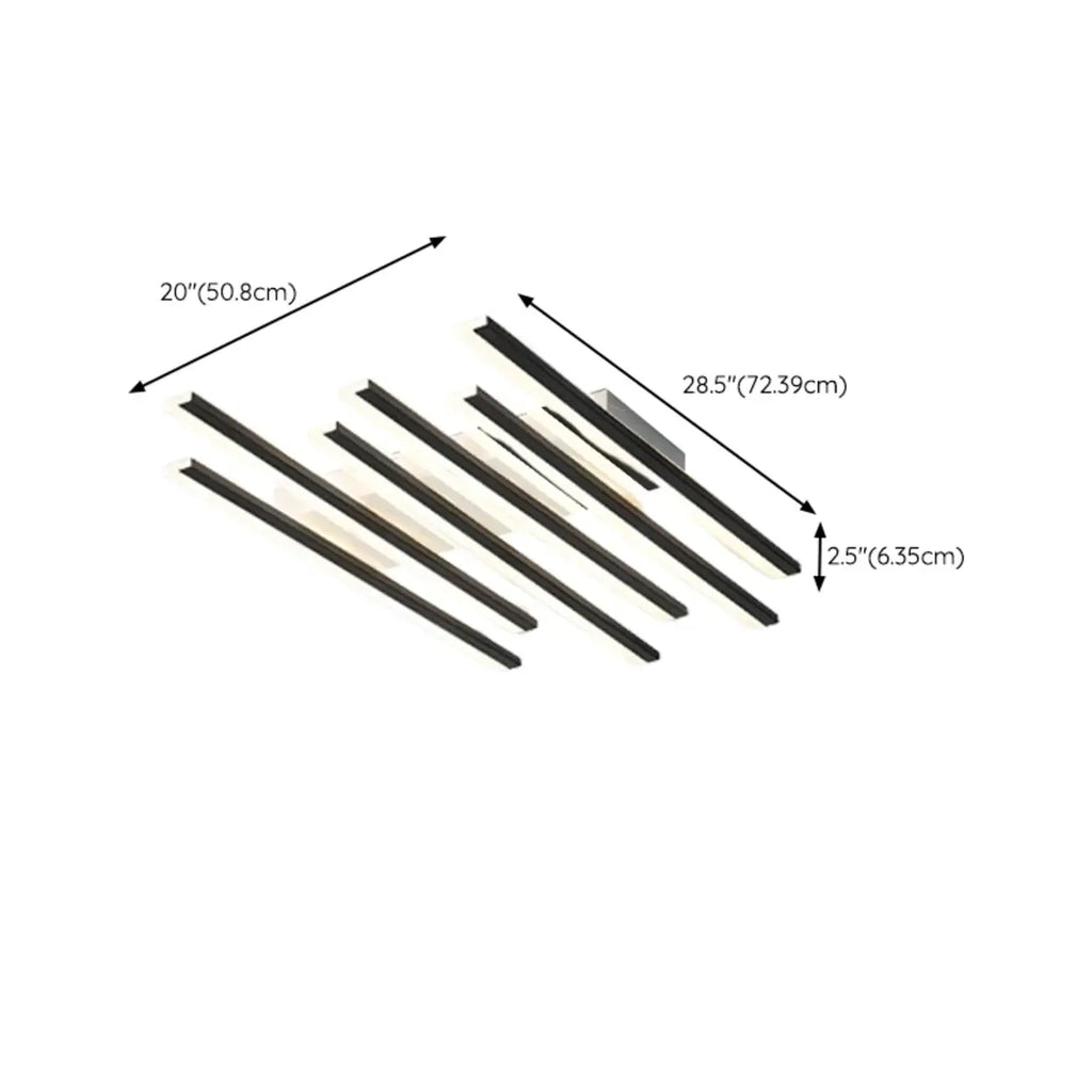 Linear LED Semi Flush Ceiling Light for Residential Use