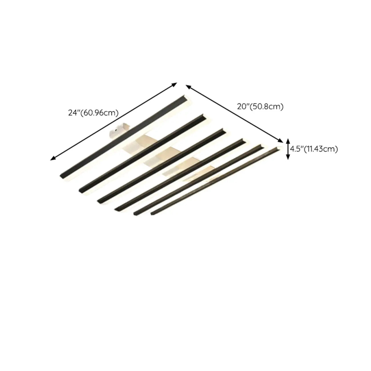 Linear LED Semi Flush Ceiling Light for Residential Use