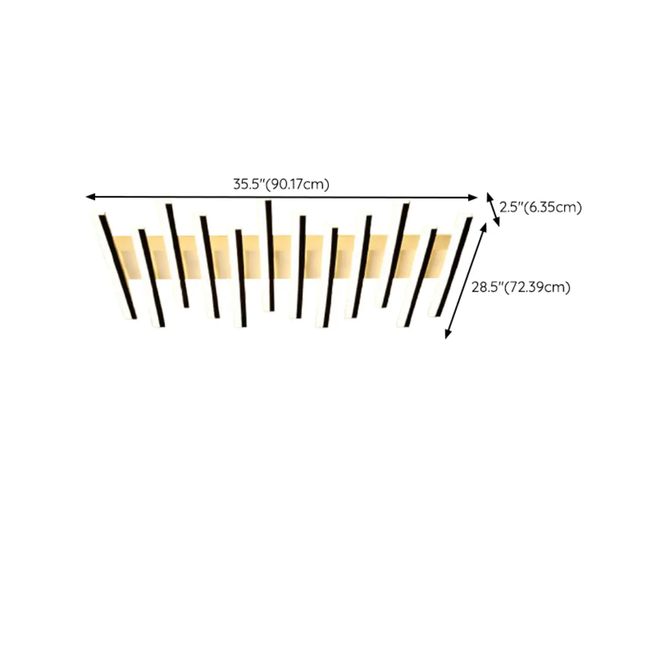 Linear LED Semi Flush Ceiling Light for Residential Use