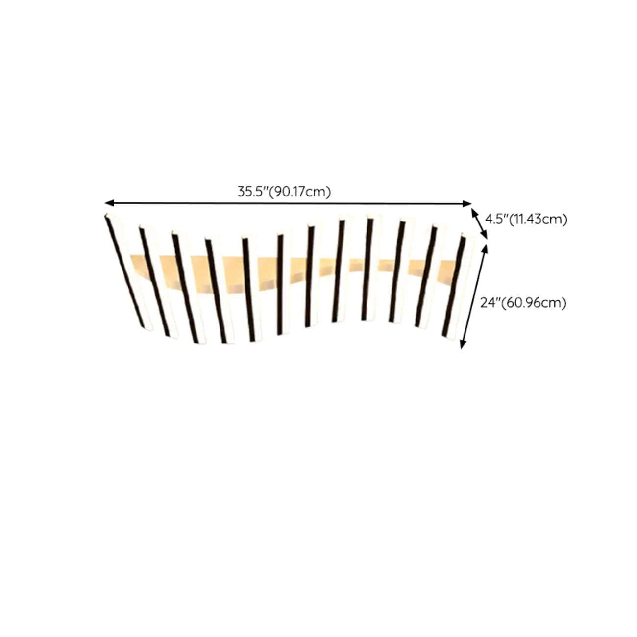 Linear LED Semi Flush Ceiling Light for Residential Use