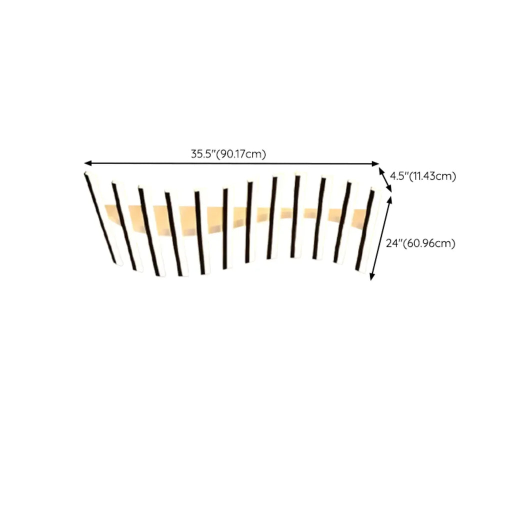 Linear LED Semi Flush Ceiling Light for Residential Use