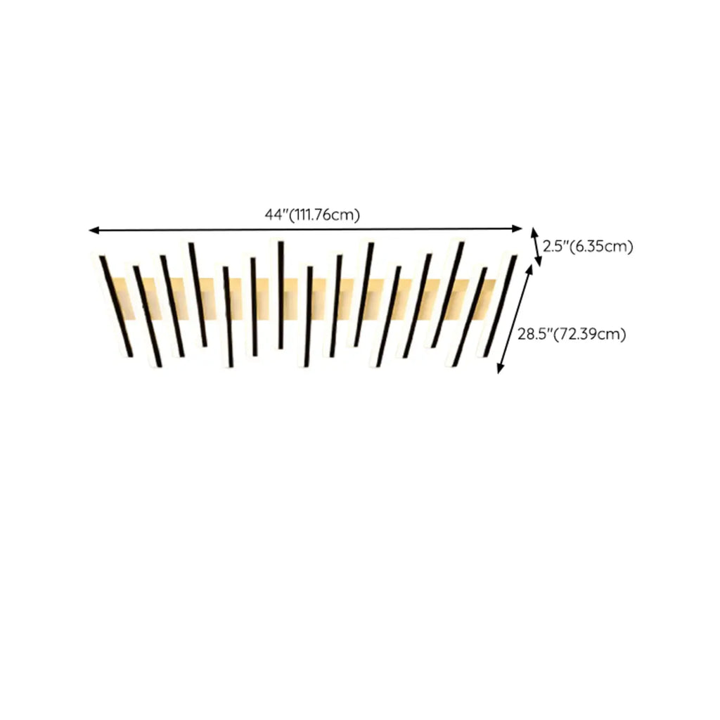 Linear LED Semi Flush Ceiling Light for Residential Use