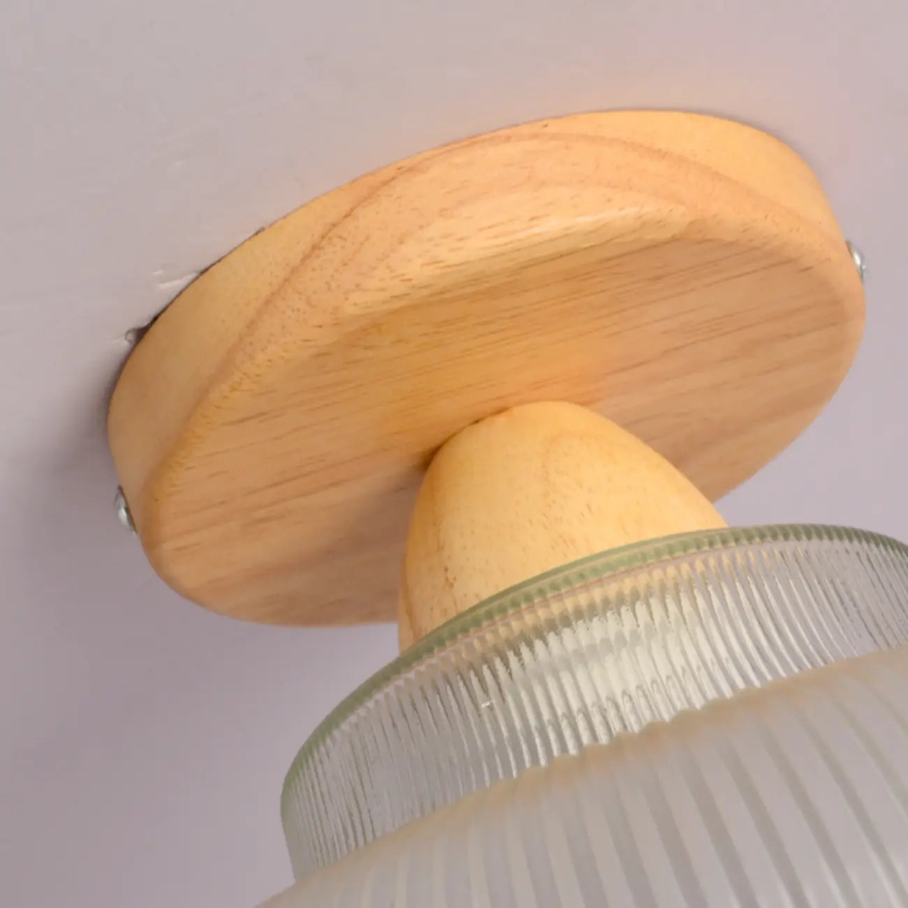 Modern LED Semi-Flush Ceiling Light with Clear Shade