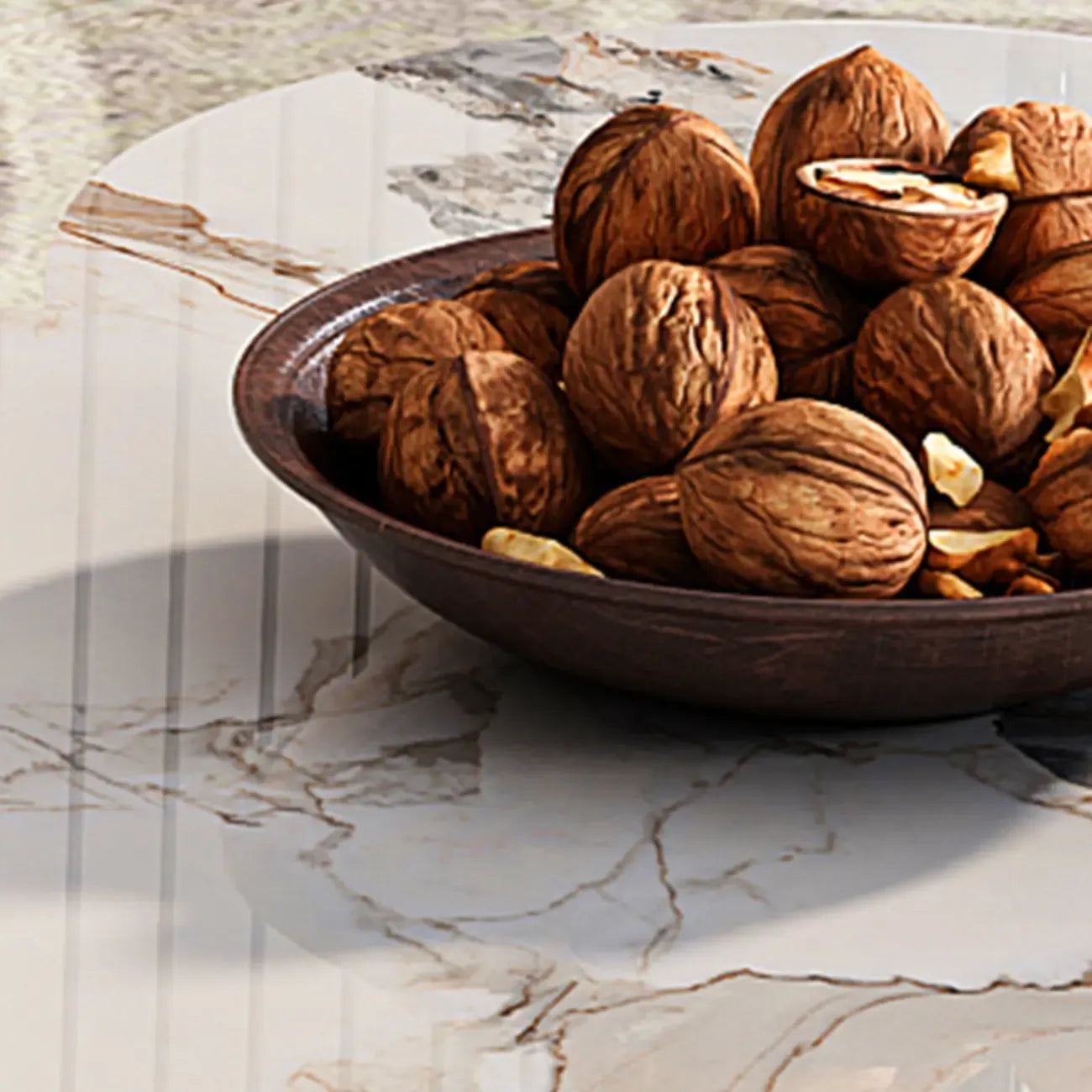 Modern Beiger Free Form Nesting Coffee Table with Drawer