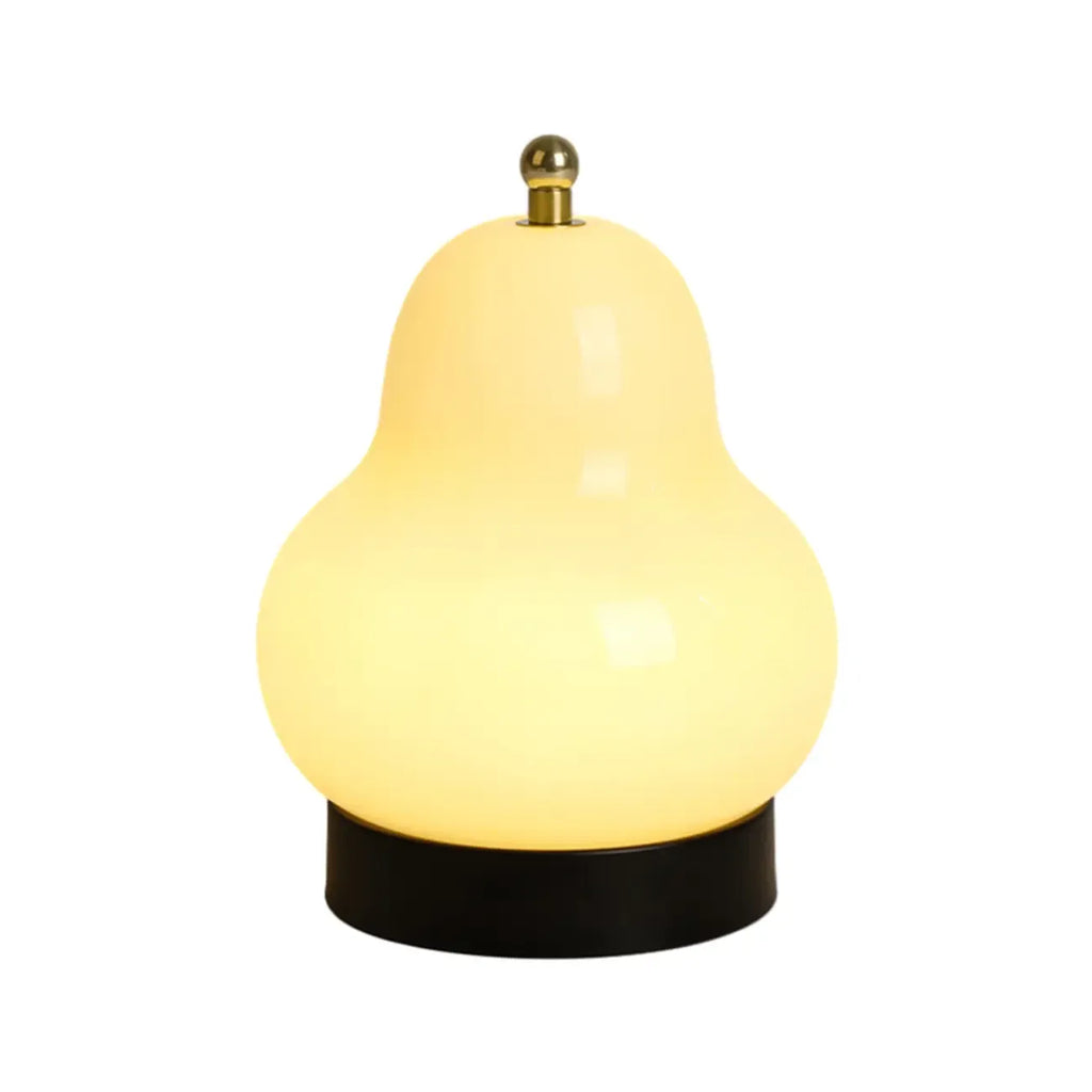 Cute Glass Pear Shape Bedside Lamp Direct Wired Electric