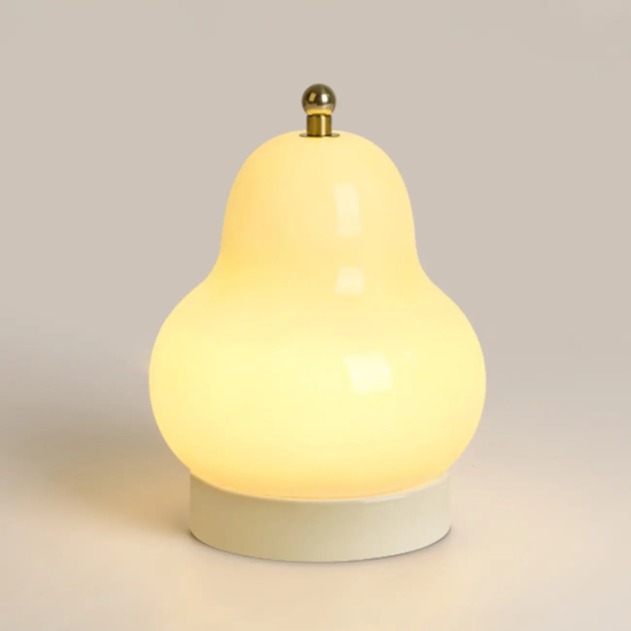 Cute Glass Pear Shape Bedside Lamp Direct Wired Electric