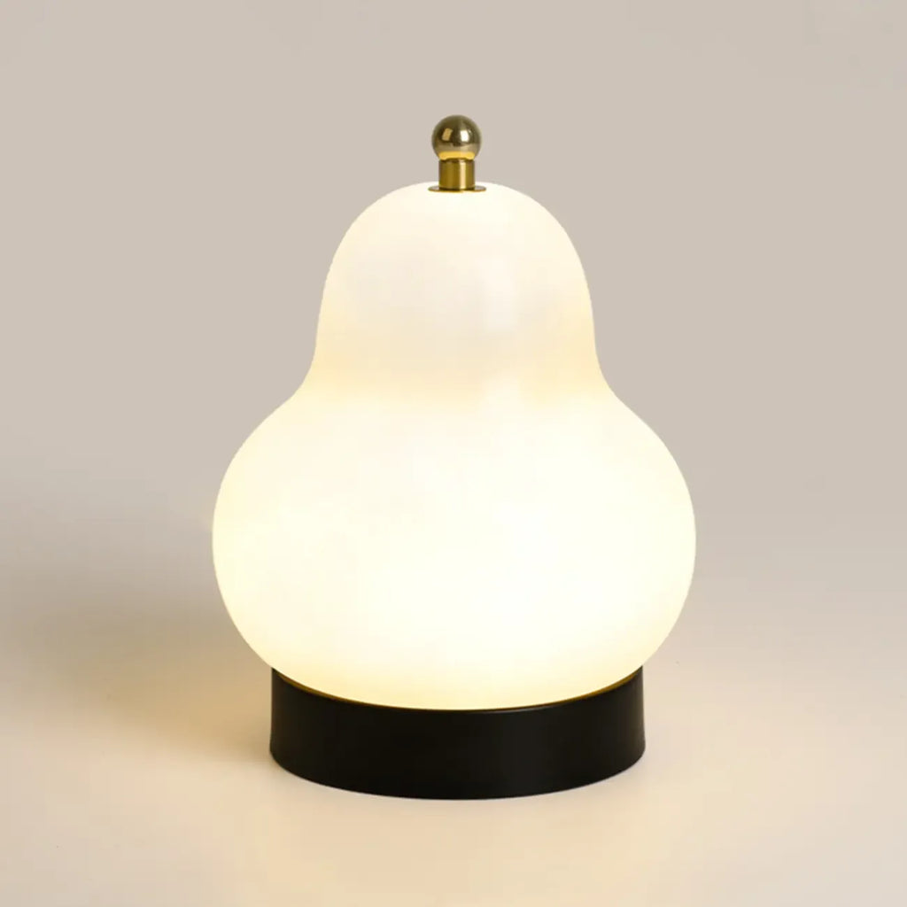 Cute Glass Pear Shape Bedside Lamp Direct Wired Electric