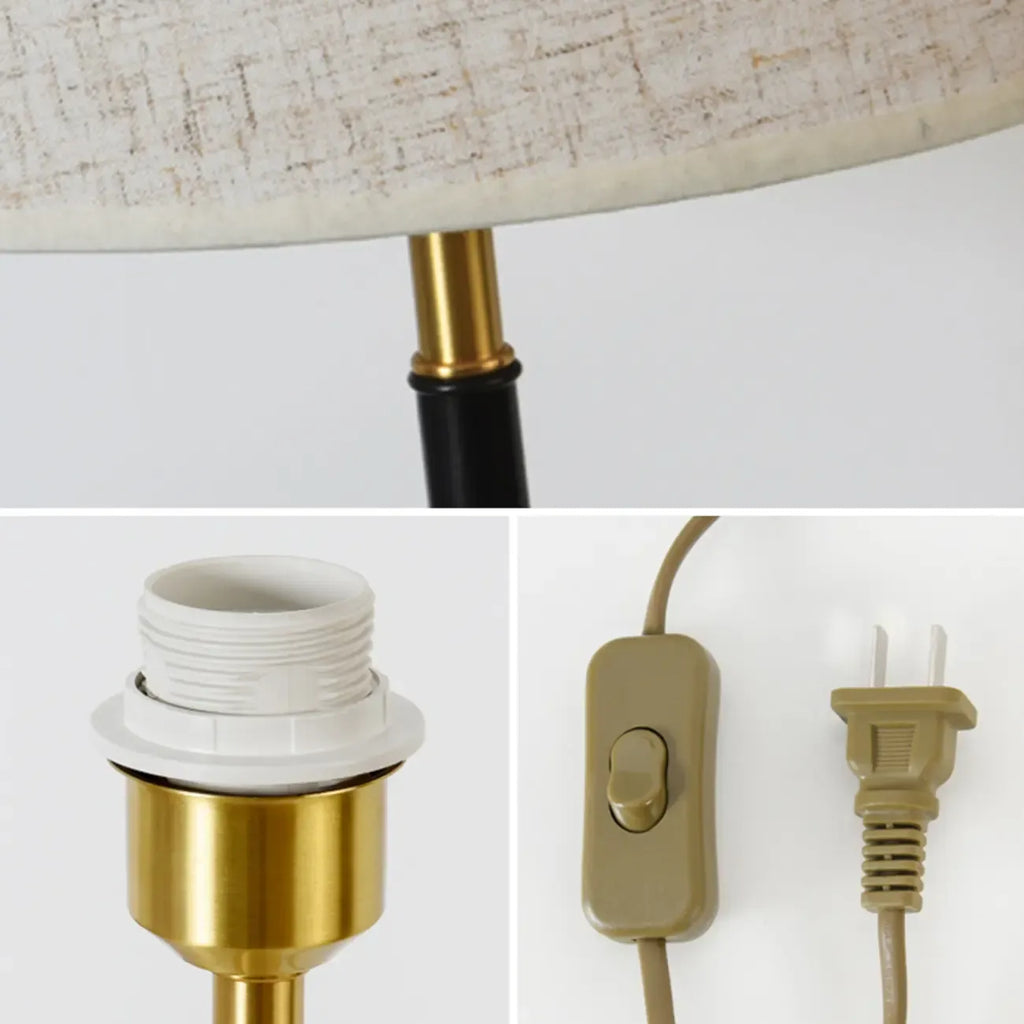 Modern Geometric Gold Table Lamp for Living Room