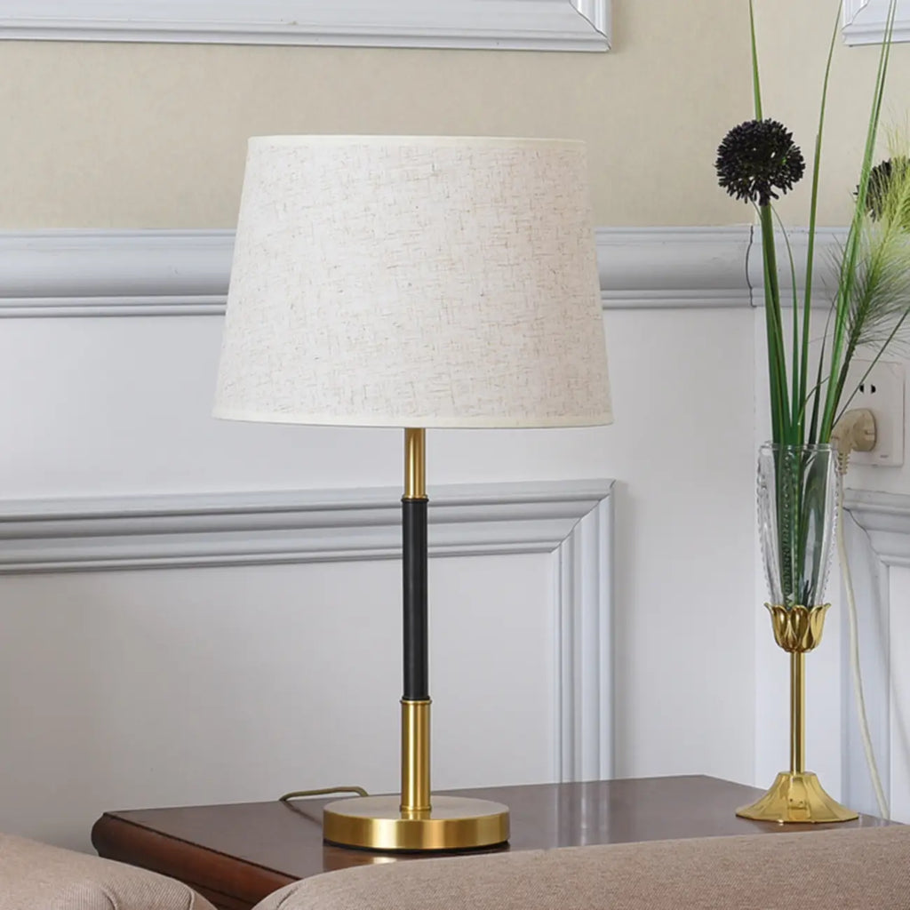 Modern Geometric Gold Table Lamp for Living Room