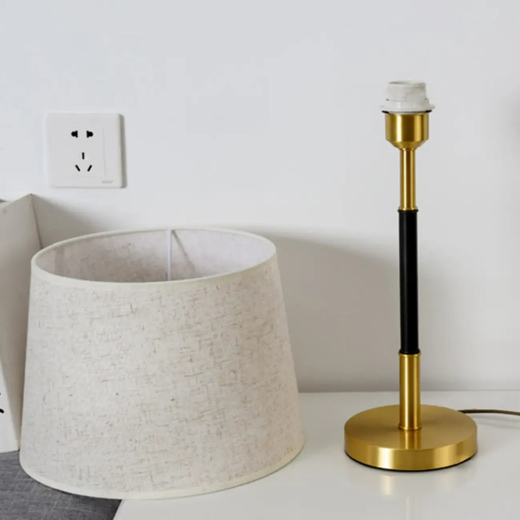 Modern Geometric Gold Table Lamp for Living Room