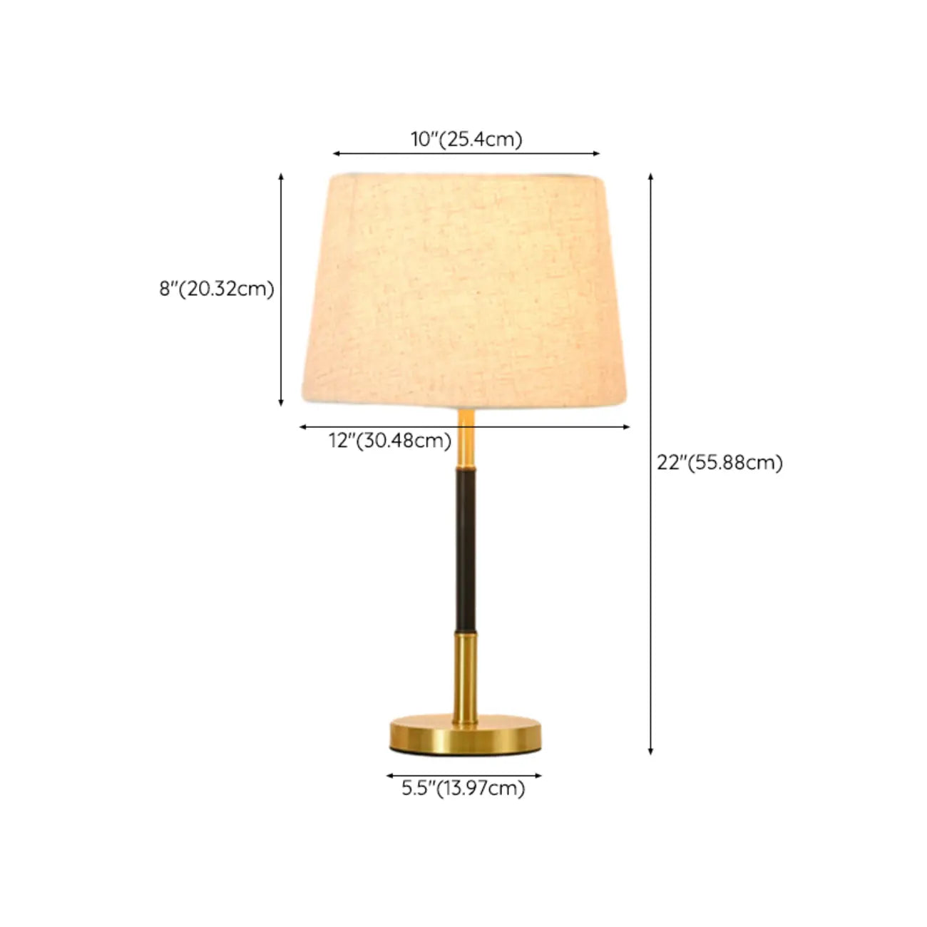 Modern Geometric Gold Table Lamp for Living Room
