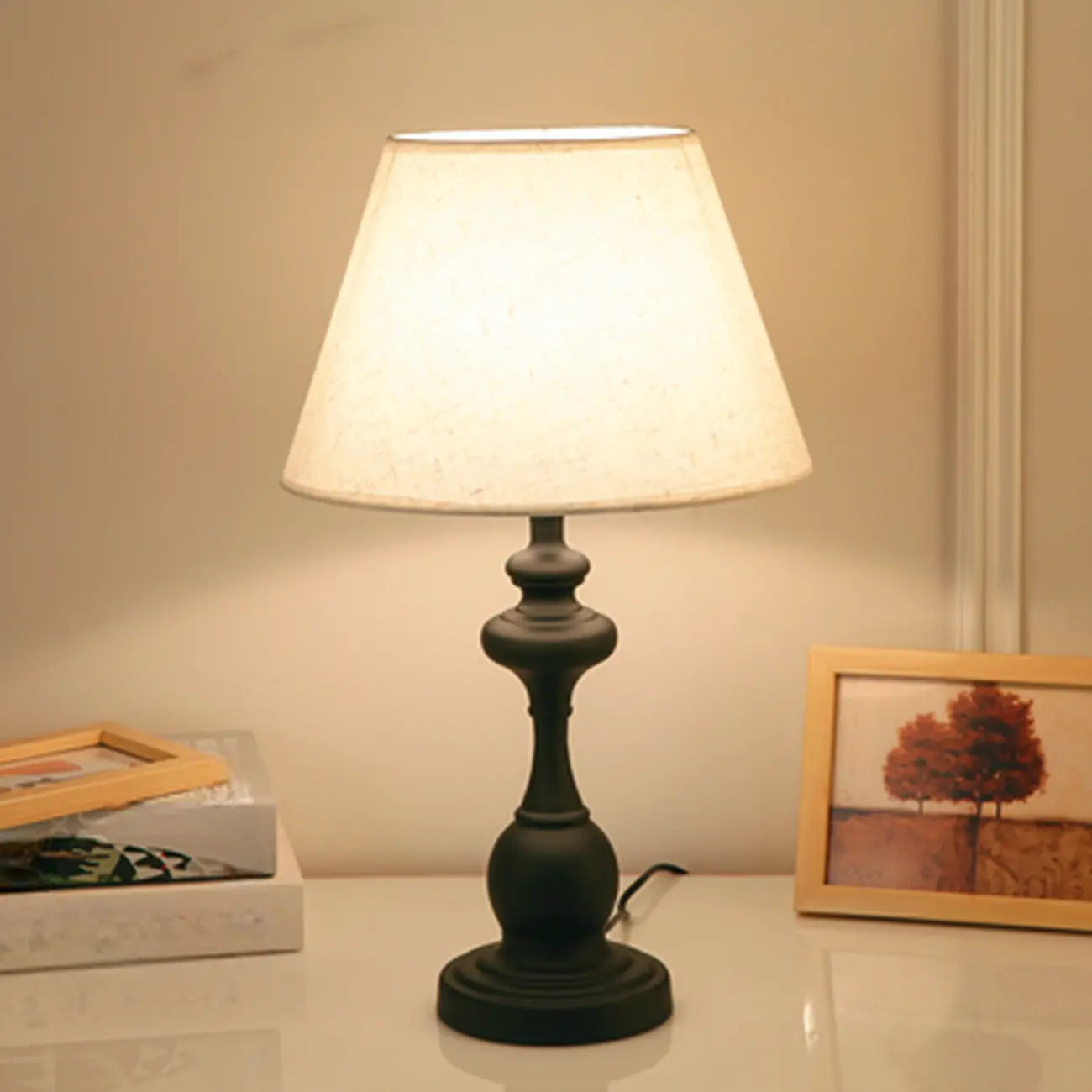 Classic Metal Table Lamp Plug In Electric for Bedroom