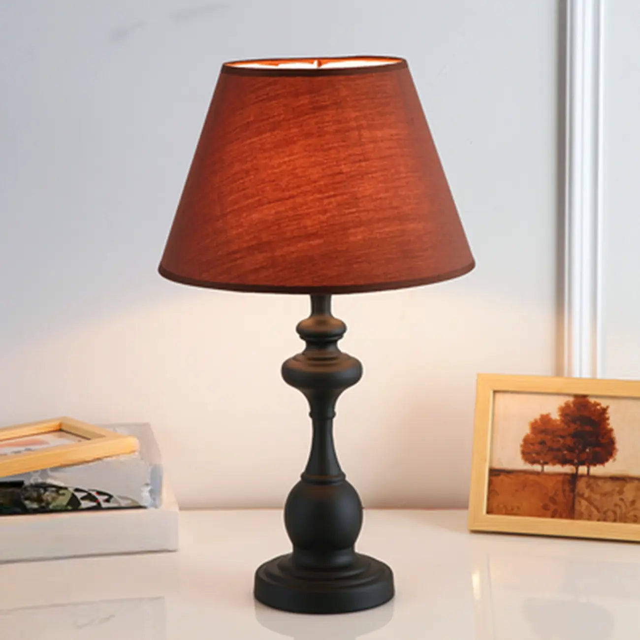 Classic Metal Table Lamp Plug In Electric for Bedroom