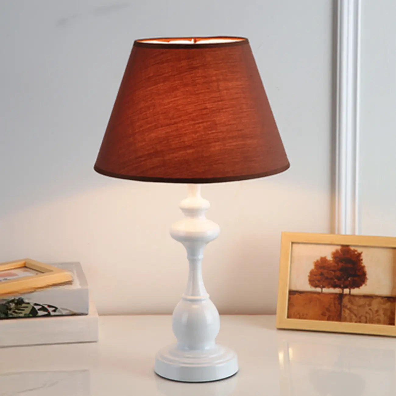 Classic Metal Table Lamp Plug In Electric for Bedroom