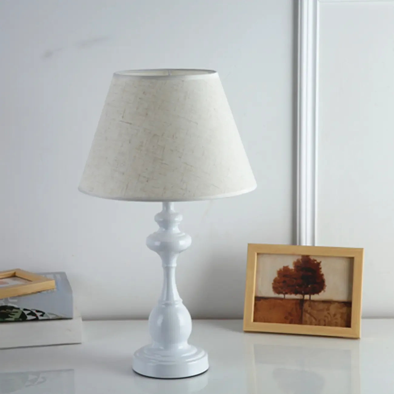 Classic Metal Table Lamp Plug In Electric for Bedroom