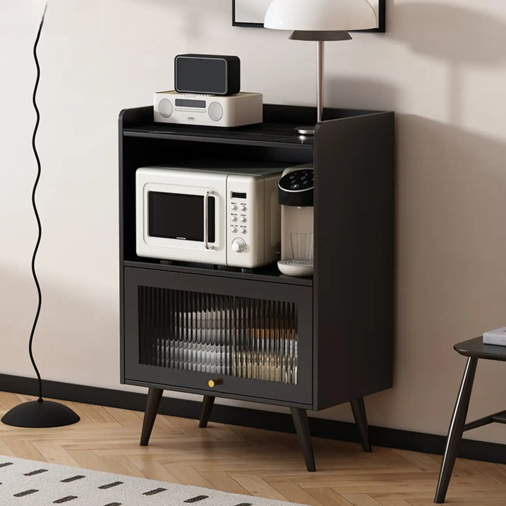 Elegant Black Buffet Cabinet for Modern Living Room Decor