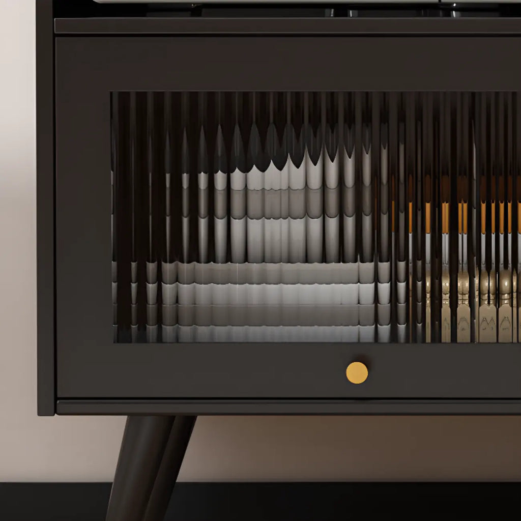 Elegant Black Buffet Cabinet for Modern Living Room Decor