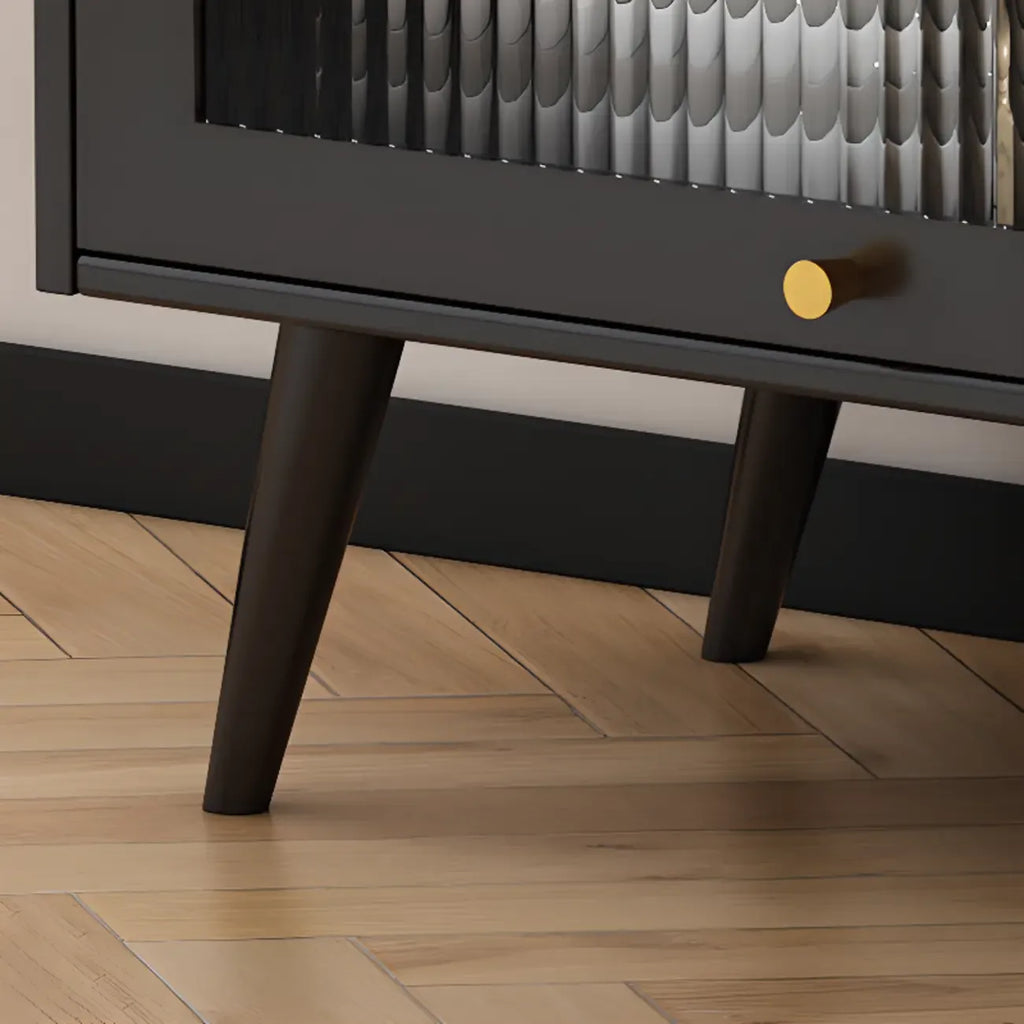 Elegant Black Buffet Cabinet for Modern Living Room Decor
