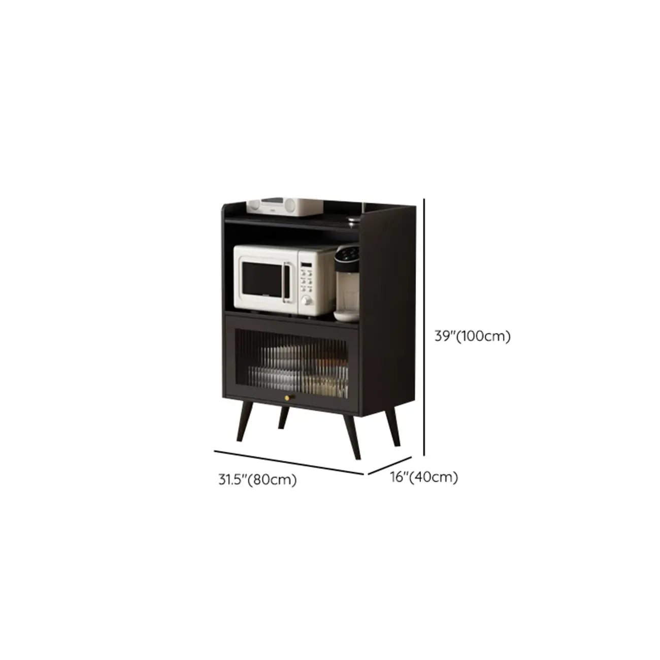 Elegant Black Buffet Cabinet for Modern Living Room Decor