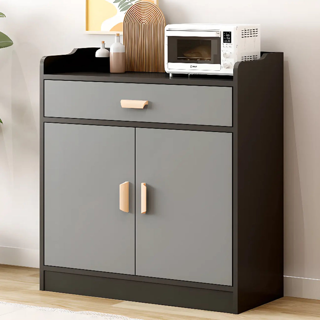 Simple Wooden Freestanding Storage Cabinet with Drawers