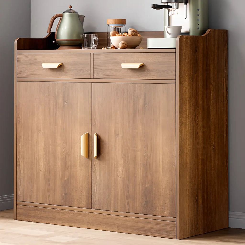 Simple Wooden Freestanding Storage Cabinet with Drawers