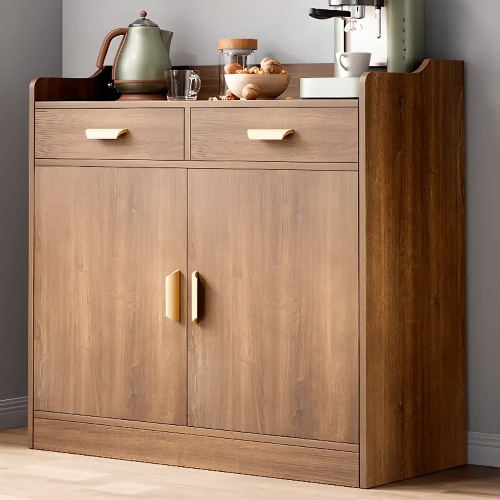 Simple Wooden Freestanding Storage Cabinet with Drawers