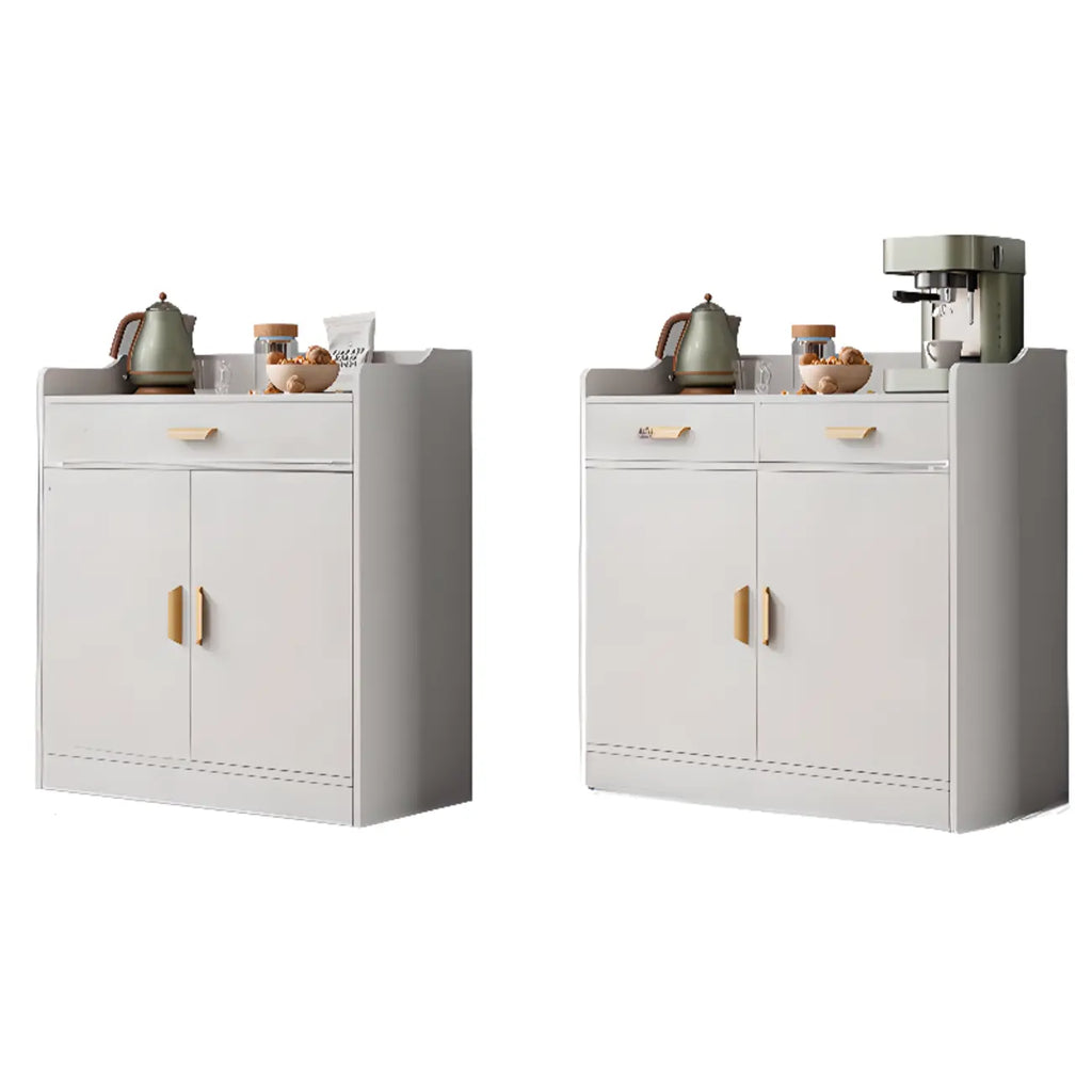 Simple Wooden Freestanding Storage Cabinet with Drawers