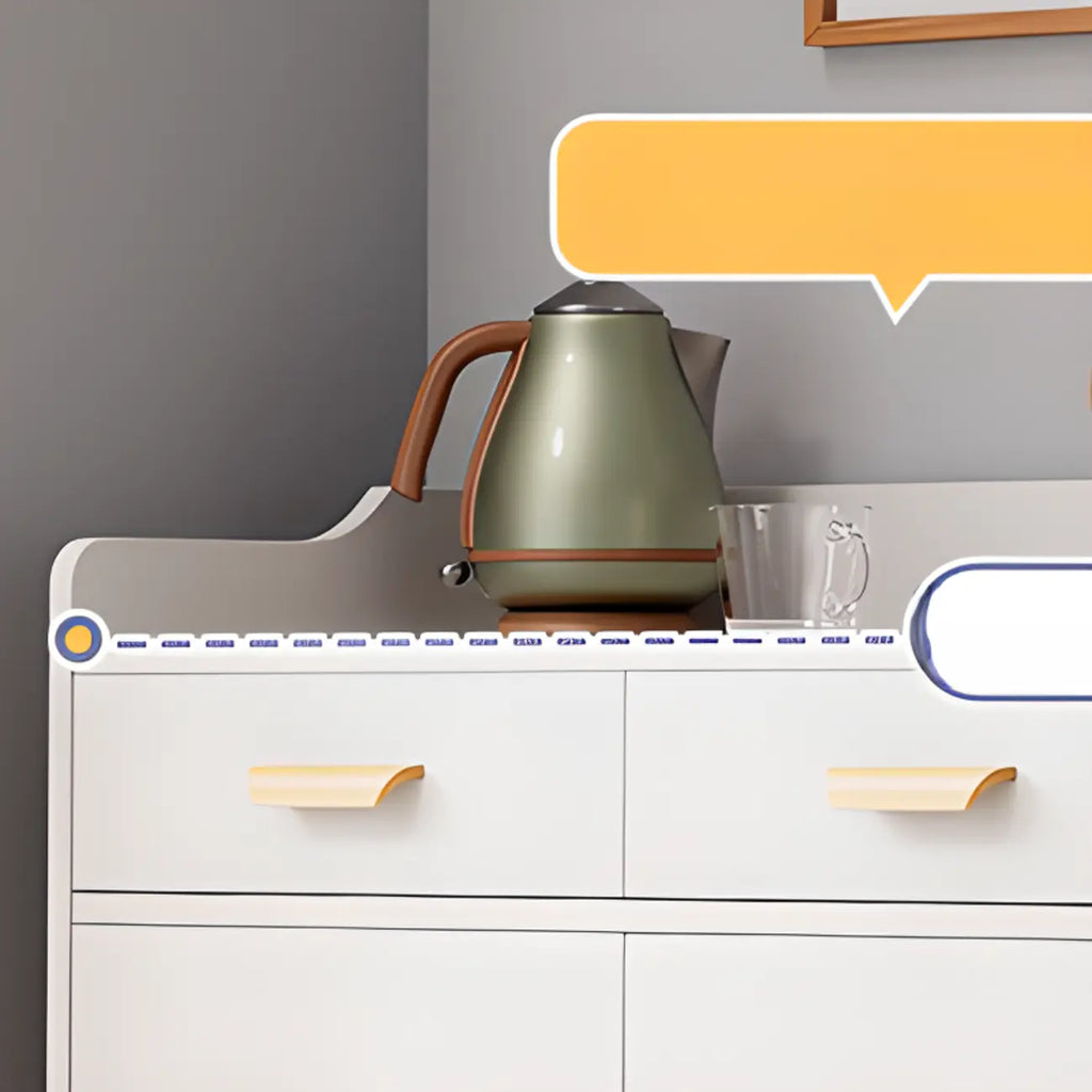 Simple Wooden Freestanding Storage Cabinet with Drawers