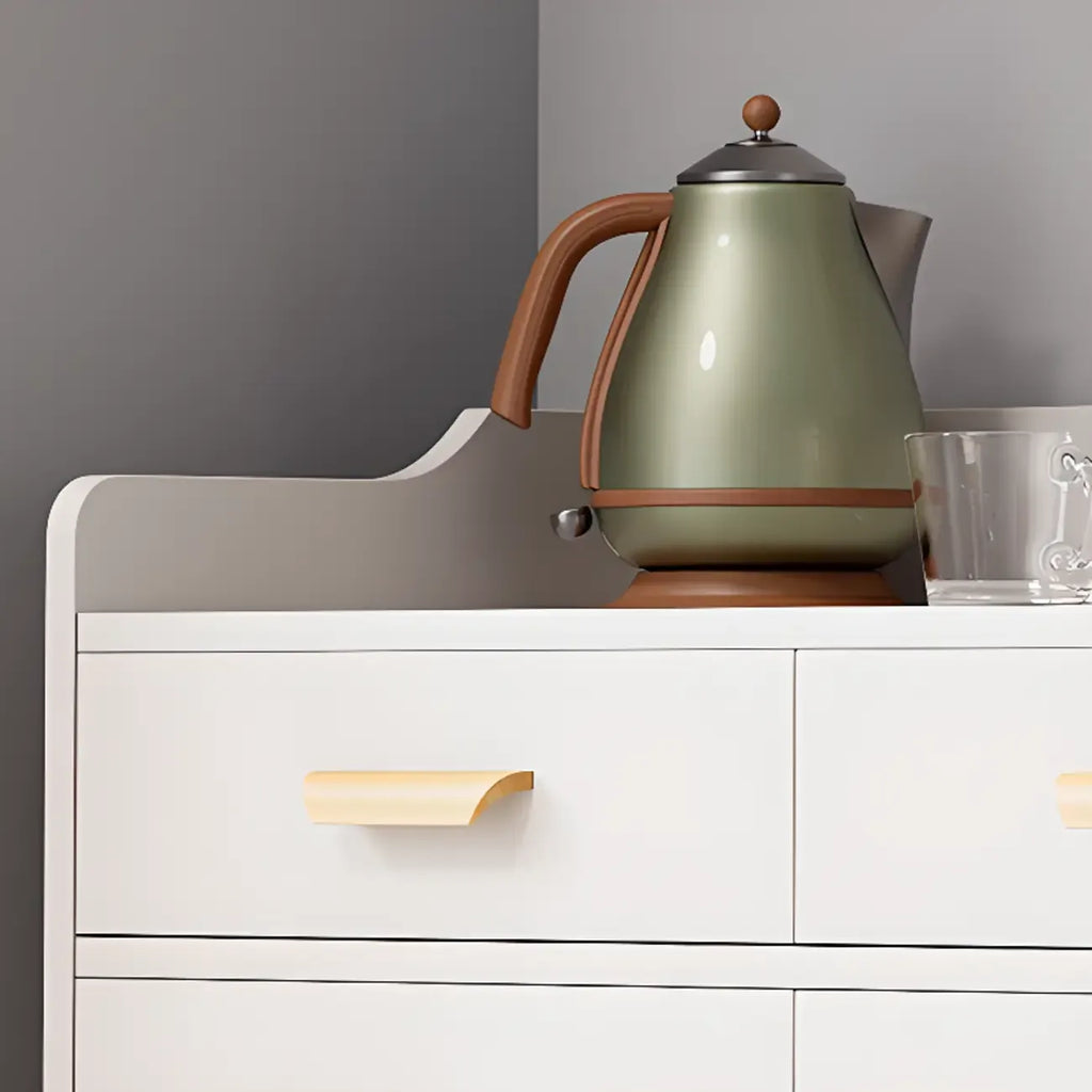 Simple Wooden Freestanding Storage Cabinet with Drawers